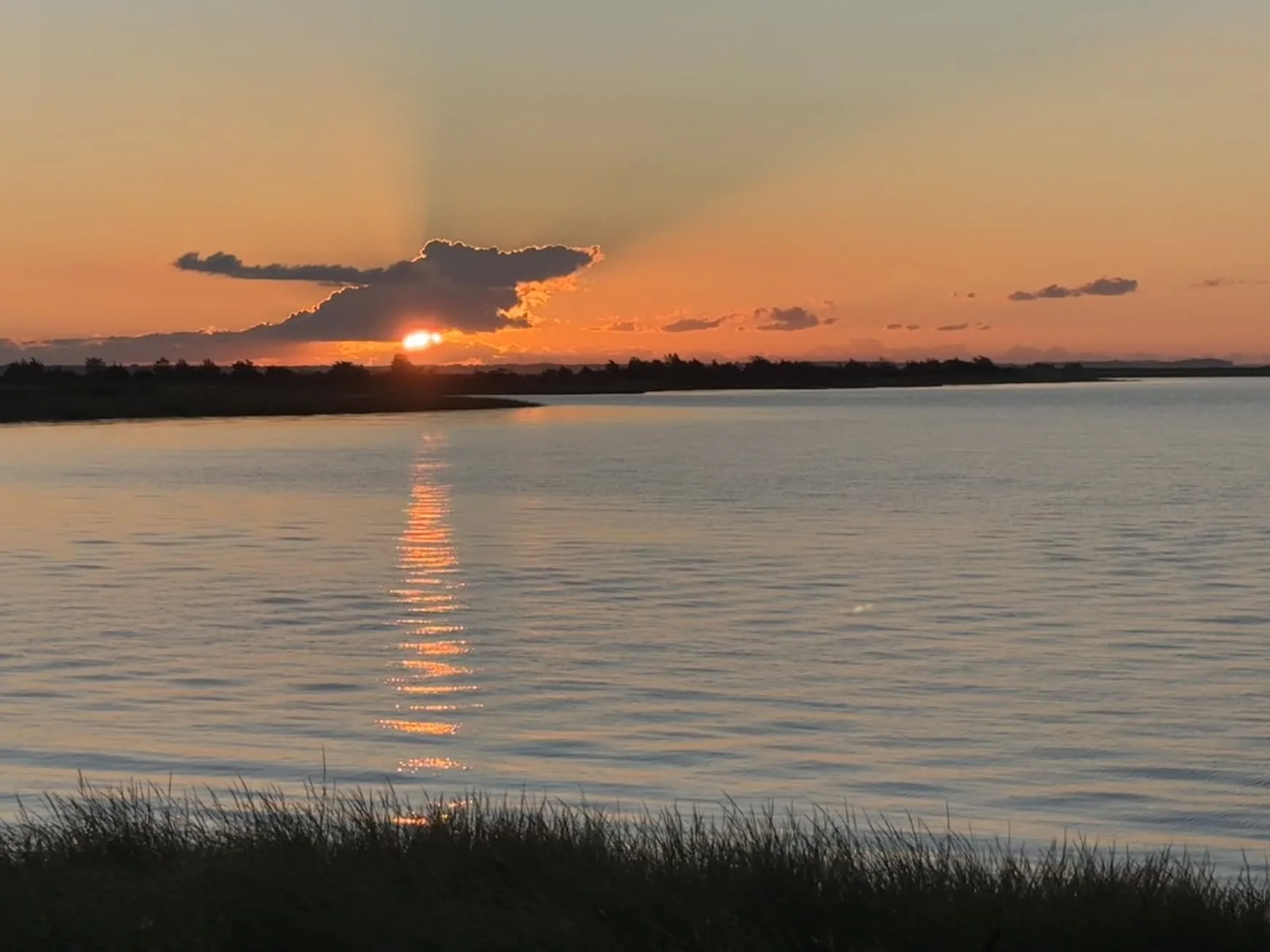 Sunrise over Delaware Bay in New Jersey, photographed by Jim